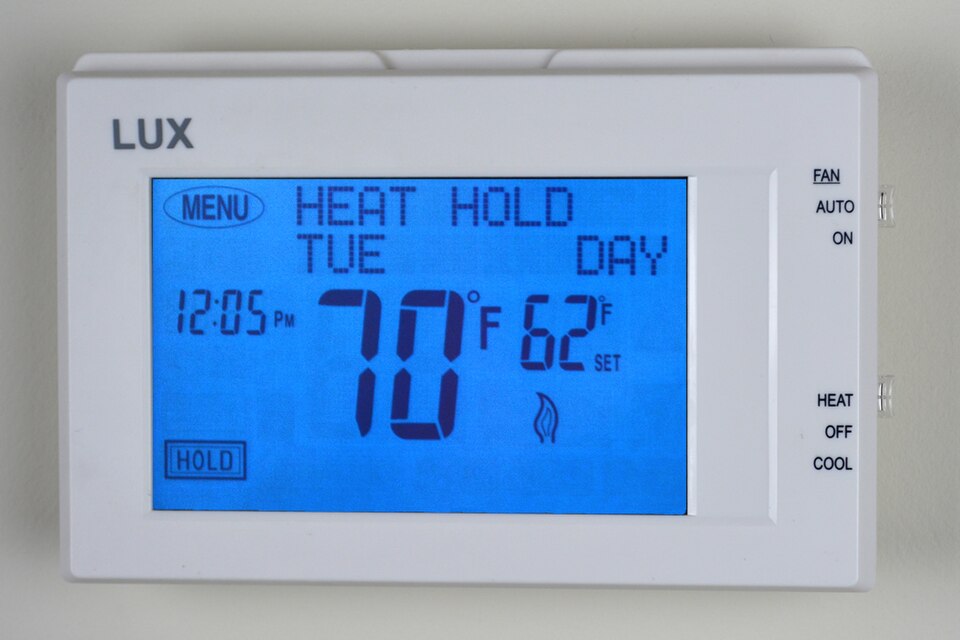 Termostato digital com tela sensível ao toque